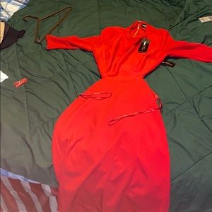 Dress with opening in back